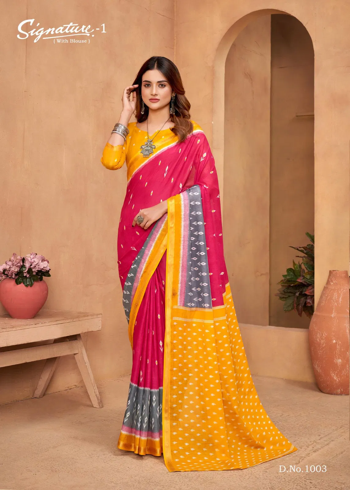 Signature Vol 01 By Lakhani Heavy Cotton Printed Saree Wholesale In India